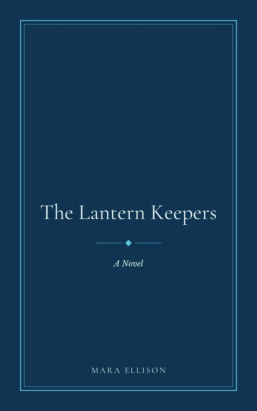 Cover of The Lantern Keepers, a framed classic design in deep blue